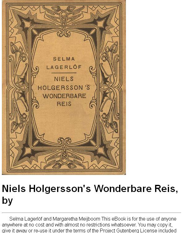 Niels Holgersson's Wonderbare Reis